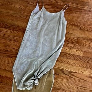 Kimchi and Blue gold pleated column midi